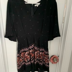 Black & floral romper